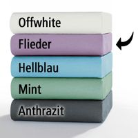 Mikrofaser-Interlock-Spannbetttuch - ca. 180 - 200 x 200 cm
