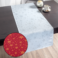Jacquard-Tischläufer "Glitzer-Stern" - ca. 45 x 138 cm 