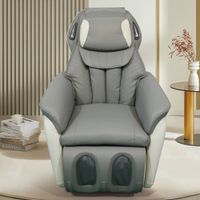 Elektrischer Massagesessel, ca. 95 x 72 x 102 cm - Hellgrau/Elfenbeinweiß