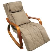Elektrischer Massage-Schaukelstuhl, ca. 126 x 64 x 81 cm - Hellbraun