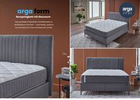 Boxspringbett "ARGAFORM" mit Stauraum, mit Bettkasten & 25 cm 5-Zonen-Federkernmatratze - Hellgrau