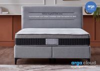 Boxspringbett "A-CLOUD" mit Stauraum – Bett mit Bettkasten & Pocket-Federkern Matratze - Grau