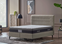Boxspringbett "A-CLOUD" mit Stauraum – Bett mit Bettkasten & Pocket-Federkern Matratze -  Cream