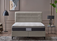 Boxspringbett "A-CLOUD" mit Stauraum – Bett mit Bettkasten & Pocket-Federkern Matratze -  Cream