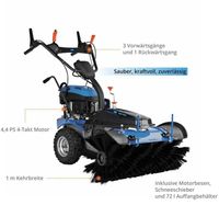 Güde Kehrmaschine GKM 100.1 inkl. Schneeschieber & Auffangbehälter