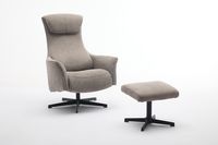 Drehsessel mit Hocker - Grau