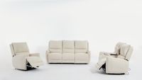 3tlg. Relaxsofa-Set - Beige