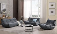 3er Togo-Sofa-Set - Grau