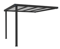 Anbau für Metallgerätehaus "ELSA", ca. 275 x 294 x 222 cm - Glänzendes Grau