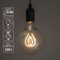 X4-LIFE Vintage LED Glühbirne G125 Herz - Warmweiß, 2W, E27 Sockel
