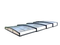 Poolüberdachung "Aqualina" aus Aluminium, ca. 8,81 x 3,26 x 0,8 m
