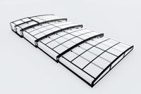 Poolüberdachung "Aqualina" aus Aluminium, ca. 8,81 x 3,26 x 0,8 m