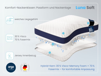 AH Luna Soft Komfortkissen mit Visco und Soft-Schaum – 70x46 cm