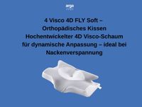 AH Visco 4D Fly Soft Nackenstützkissen aus Visco-Memory-Schaum – 64x38 cm