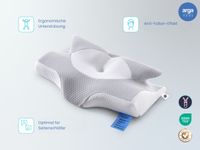 AH Visco 4D Fly Soft Nackenstützkissen aus Visco-Memory-Schaum – 64x38 cm