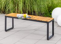 Gartenbank aus Akazienholz, ca. 130 x 35 x 45 cm
