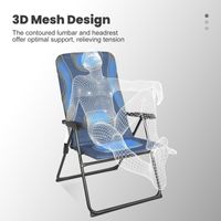 HOMECALL Gartenstuhl Hochlehner Campingstuhl Klappstühle, 5-Fach Verstellbar, 3D-Mesh, bis 150KG