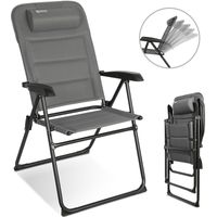 Campingstuhl Gartenstuhl Klappbar, Mit Quick-Dry-Schaum, 5 fach verstellbar, bis 150kg