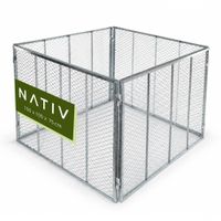 Metall Komposter 750 L silber, stabiler Komposter für eigenen Bio-Kompost