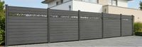 WPC-Sichtschutzzaun Valla - mit Design 5x Element + 6x Pfosten - Grau
