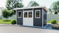 eleph WPC Gartenhaus Flachdach L 
