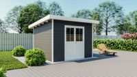 eleph WPC Gartenhaus Flachdach M 
