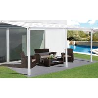 Terrassendach/Veranda aus Aluminium, ca. 434 x 303 x 258 cm - Weiß