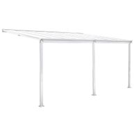 Terrassendach/Veranda aus Aluminium, ca. 434 x 303 x 258 cm - Weiß