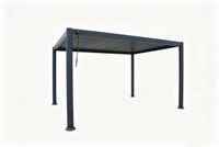 Alu-Pergola mit verstellbaren Lamellen ca. 300 × 390 × 230 cm - Anthrazit