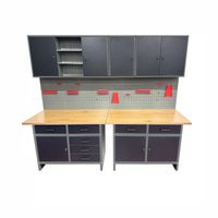 Garagenschrank 7tlg. schwarz 240 cm