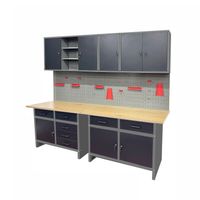 Garagenschrank 7tlg. schwarz 240 cm