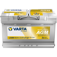VARTA Professional AGM LA80 Batterie 840080080K312, LA80, 12 V, 80 Ah, 800 A