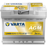 VARTA Professional AGM LA60 Batterie 840060068K312, LA60, 12 V, 60 Ah, 680 A