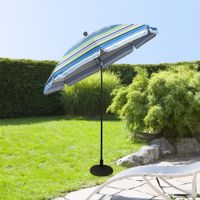 Strand-/ Sonnenschirm Ø 200 cm, grün-weiß-blau-lila
