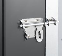 4er Mülltonnenbox aus verzinktem Stahl, ca. 320 x 80 x 122 cm - Anthrazit