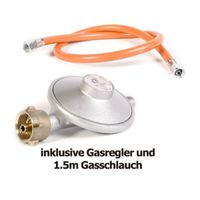Gaskocher 2-flammig – Campingkocher mit Schlauch & Gasregler