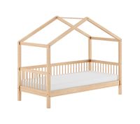 VIPACK - Hausbett mit Liegefläche 90x200cm, inkl. Lattenrost, Buche massiv natur