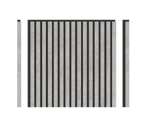 Akustikpaneel Matt Hell-Silber, 3-seitig, 4 Stk à 600×600×21,5 mm/1,44m² – Wolkenoptik