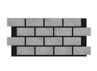 Akustikpaneel Rechteckig Matt-Steingrau, 4 Stk à 1141×525×15 mm/2,40m² – Marmoroptik