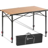 Klapptisch Campingtisch, Höhenverstellbar Gartentisch, bis 100kg, für 4-6 Personen