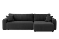 Ecksofa Austin 244x145 cm Cord Anthrazit Poso 22