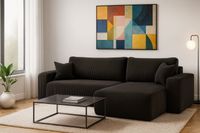 Ecksofa Austin 244x145 cm Cord Anthrazit Poso 22