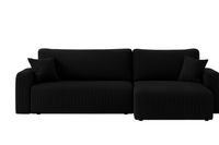 Ecksofa Austin 244x145 cm Cord Schwarz Poso 135