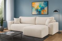 Ecksofa Austin 244x145 cm Cord Creme Poso 100