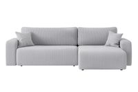 Ecksofa Austin 244x145 cm Cord Silbergrau Poso 110