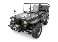 HILLBIL XTR Elektro Kinderauto bis 40 km/h regelbar m. Anhängekupplung, Alufelgen, Seilwinde, grün
