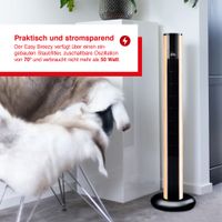 Solis Easy Breezy (Typ 757) Turmventilator, 70° Oszillation, Timer, Wood Effect