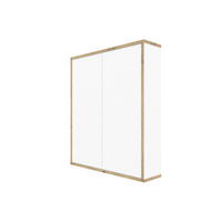 Wandschrank MORENA mit 2 Türen, Weiß/Eiche
