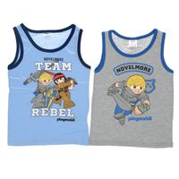 Playmobil 2er Pack Unterhemd – Baumwollshirts für Jungs, Größe 110/116