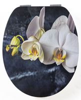 MDF WC-Sitz "Soft Touch" - Weiße Orchidee